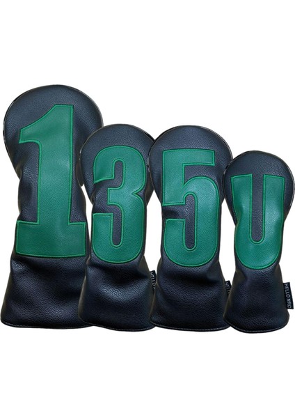 4pcs Golf Baş Kapakları Golf Kulüpleri Için Uzun Boyunlu Polar Astarlı Golf Sürücüsü Başı Siyah (Yurt Dışından) fiyatları