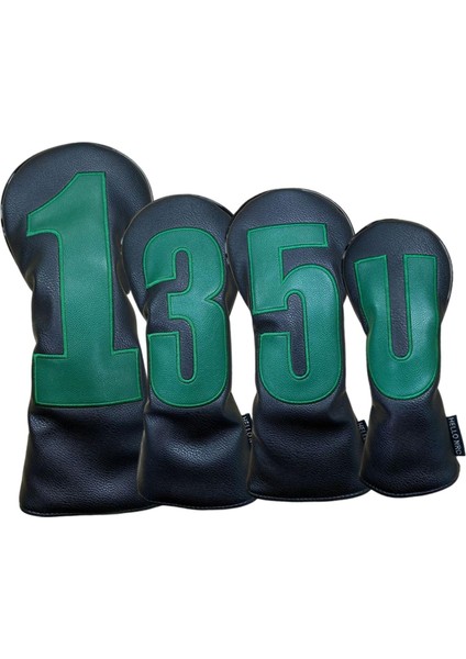 4pcs Golf Baş Kapakları Golf Kulüpleri Için Uzun Boyunlu Polar Astarlı Golf Sürücüsü Başı Siyah (Yurt Dışından) fırsatları