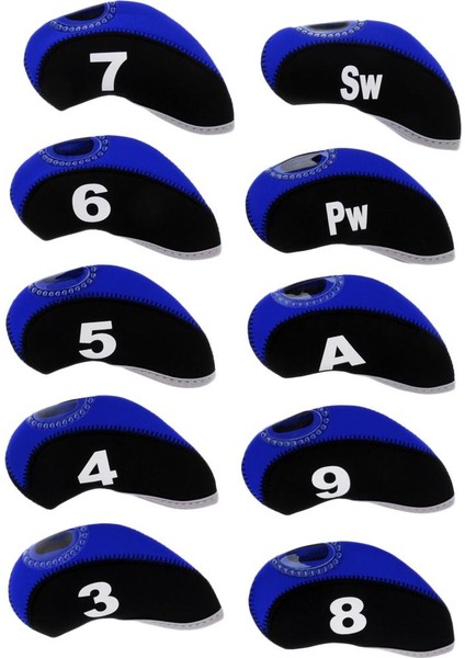 10'lu Paket Neopren Golf Kulübü Başörtüsü Kulübü Örtü Kol Başörtüsü + Mavi (Yurt Dışından) indirimleri