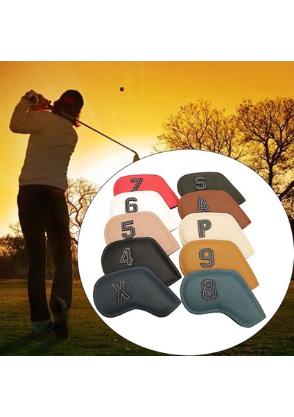 10 Adet Pu Deri Golf Demir Başörtüsü Takozlar Kulübü Golf Sopası Kılıfı Tüm Markalara Uygun Çok Renkli1 (Yurt Dışından) fırsatları