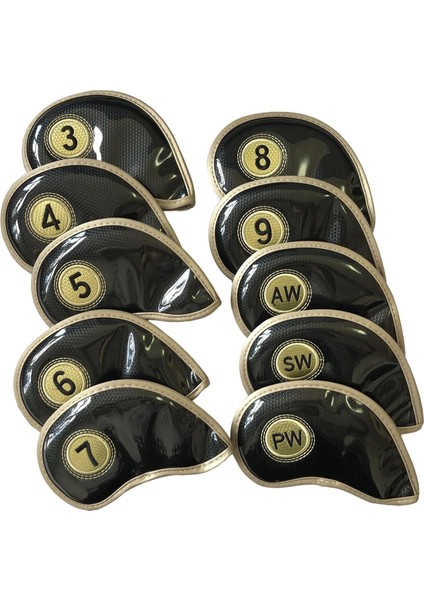 10PCS Golf Demir Başlık Su Geçirmez Golf Kulübü Kafa Koruyucu Kol Siyahı Kapsar (Yurt Dışından) fiyatları