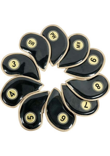10PCS Golf Demir Başlık Su Geçirmez Golf Kulübü Kafa Koruyucu Kol Siyahı Kapsar (Yurt Dışından) fırsatları