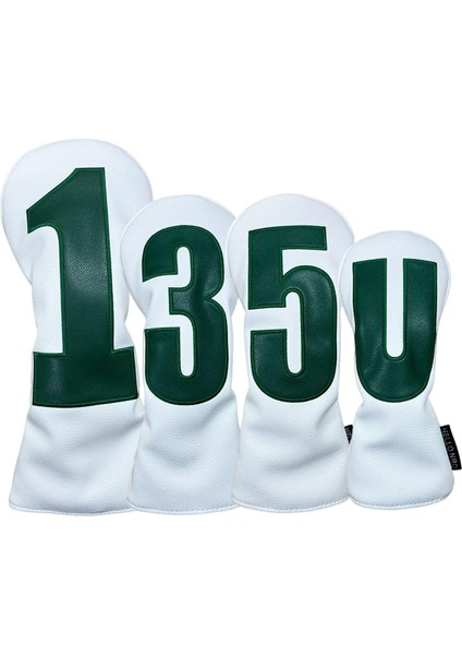 4pcs Golf Baş Kapakları Golf Kulüpleri Için Uzun Boyunlu Polar Astarlı Golf Sürücüsü Baş Beyaz (Yurt Dışından) fiyatları