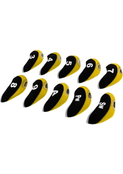 10 /paket Kapakları Neopren Büyük Sayı Etiketleri Golf Kulübü + Sarı Korumak (Yurt Dışından)