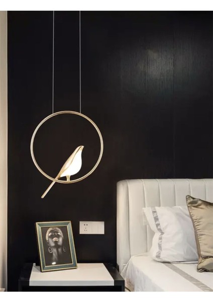 LED Avize Fly LED Avize Modern Sarkıt Avize Gold Sarı Kademeli 3 Renk