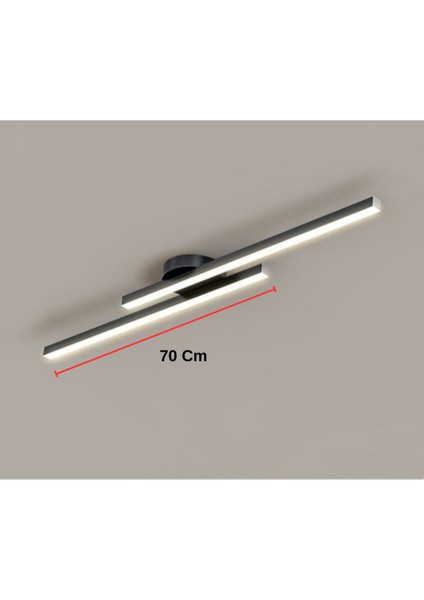 Modern Tavan Koridor Aydınlatması Çubuk LED Siyah Beyaz Işık Lineer Avize Armatür 110 cm fiyatları