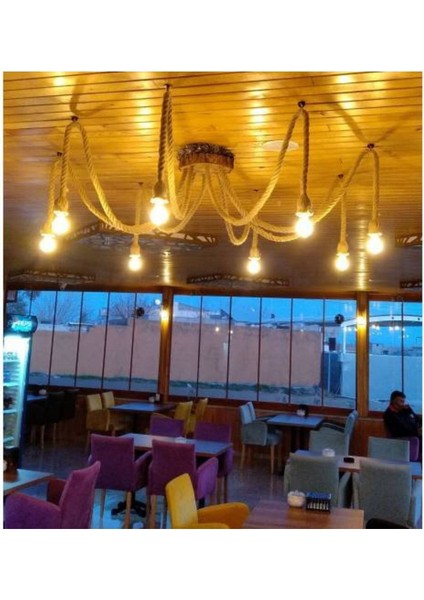 Halatlı Avize.halatlı Ahşap Avize