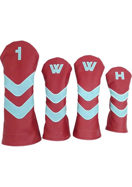 4x Yedek Golf Baş Örtüsü 460CC Fairway Wood Hibrit Baş Örtüsü Set Kırmızı (Yurt Dışından) fiyatları
