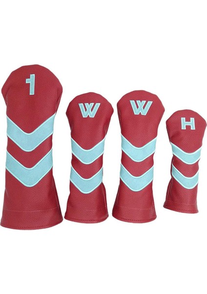 4x Yedek Golf Baş Örtüsü 460CC Fairway Wood Hibrit Baş Örtüsü Set Kırmızı (Yurt Dışından) fırsatları