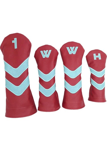 4x Yedek Golf Baş Örtüsü 460CC Fairway Wood Hibrit Baş Örtüsü Set Kırmızı (Yurt Dışından) indirimleri