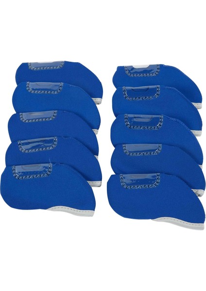 10 Adet Golf Kulübü Headcovers Wrap Çorap Görünür Pencere Golf Demir Kapak Seti (Yurt Dışından)