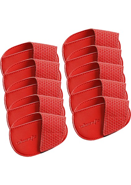Golf Demir Kafa Kapakları Set Pratik Koruyucu Taşınabilir Pu Seyahat Kırmızı Büyük (Yurt Dışından)