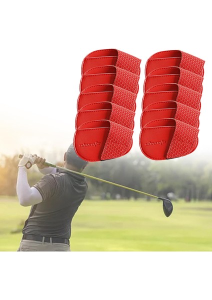 Golf Demir Kafa Kapakları Set Pratik Koruyucu Taşınabilir Pu Seyahat Kırmızı Büyük (Yurt Dışından) fırsatları