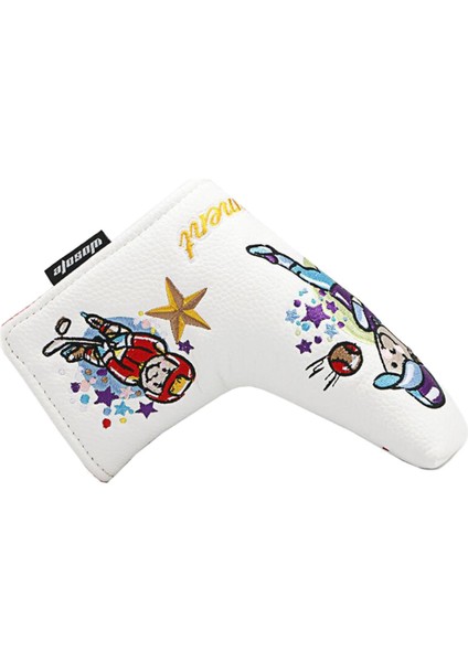 Golf Putter Kapak Golfçü Mallet Kafa Koruma Kavardatları Headcovers Pu Sleeve Guard Style 2 Beyaz Kapakları (Yurt Dışından)