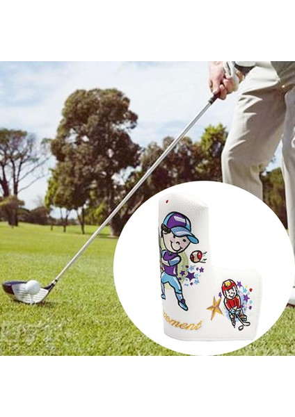 Golf Putter Kapak Golfçü Mallet Kafa Koruma Kavardatları Headcovers Pu Sleeve Guard Style 2 Beyaz Kapakları (Yurt Dışından) modelleri