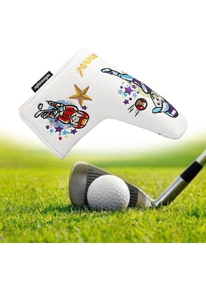 Golf Putter Kapak Golfçü Mallet Kafa Koruma Kavardatları Headcovers Pu Sleeve Guard Style 2 Beyaz Kapakları (Yurt Dışından) fırsatları