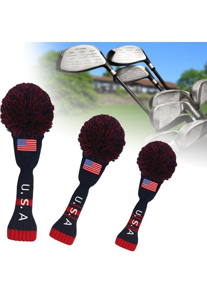 3 Örgü Ahşap Golf Kulübü, Fairway Woods Driver Hybrids Bayrağının Bayrağınııyor (Yurt Dışından) fırsatları