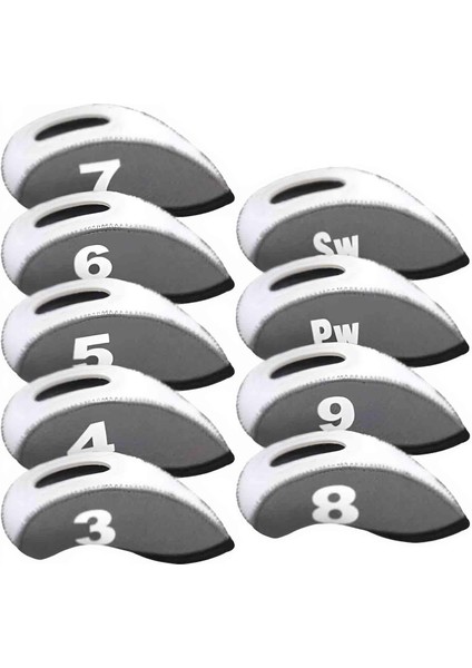 9 Golf Headcovers Anti Scratch Golf Gri (Yurt Dışından)