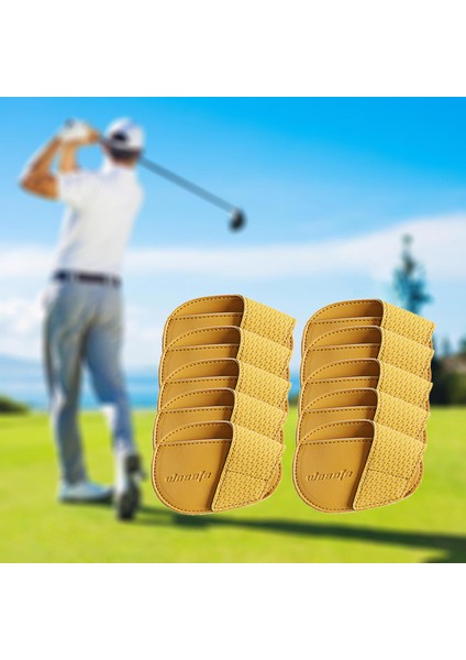 Golf Demir Kafa Kapakları Set Pratik Koruyucu Taşınabilir Pu Seyahat Sarı Küçük (Yurt Dışından) fırsatları