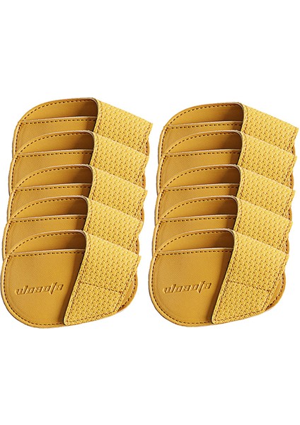 Golf Demir Kafa Kapakları Set Pratik Koruyucu Taşınabilir Pu Seyahat Sarı Büyük (Yurt Dışından)