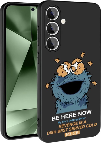 Samsung S24 Fe Kılıf Içi Kadife Lansman Siyah Mlgb Baskılı Kapak
