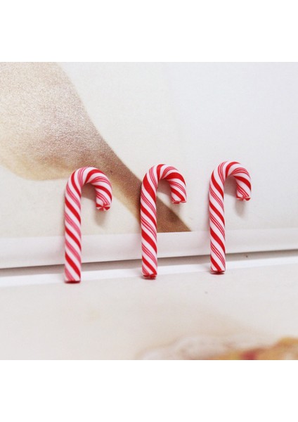 10 Adet Noel Kırmızı Baston Yumuşak Çömlek Takı Aksesuarları Yeni Yıl Şeker Kamışı Ev Dekorasyon (Yurt Dışından) fiyatları