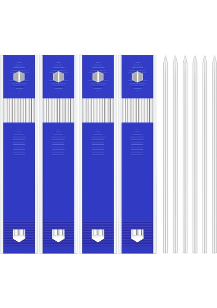 24 Parça Marangoz Kurşun Kalem Yedekleri 2,8 mm Beyaz, Katı Mekanik Kurşun Kalem Yedekleri (Yurt Dışından)