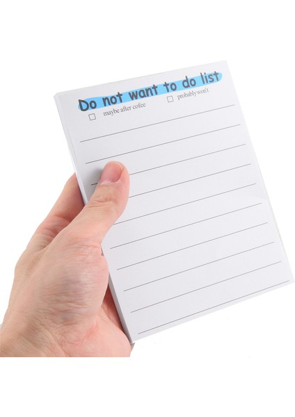 Komik Yapışkan Not, Yapılacaklar Listesi Not Defteri Komik Kırtasiye, Ofis Malzemeleri, Defter Etiketleri, Masa Yapışkan Notu 50 Sayfa, B (Yurt Dışından)