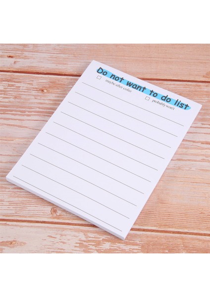Komik Yapışkan Not, Yapılacaklar Listesi Not Defteri Komik Kırtasiye, Ofis Malzemeleri, Defter Etiketleri, Masa Yapışkan Notu 50 Sayfa, B (Yurt Dışından)