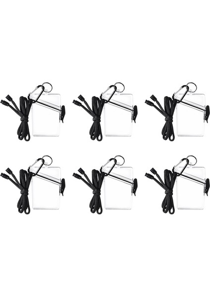 6 Paket Su Geçirmez Kimlik Kartı Rozeti Tutucu Kılıf-Şeffaf Su Geçirmez Spor Kılıf/kılıf Boyunluklar Kimlik ve Anahtar Kartları/soyunma Kuru Kutu (Yurt Dışından)