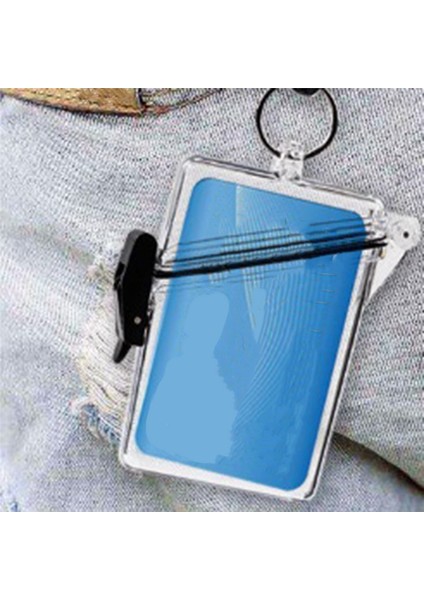 6 Paket Su Geçirmez Kimlik Kartı Rozeti Tutucu Kılıf-Şeffaf Su Geçirmez Spor Kılıf/kılıf Boyunluklar Kimlik ve Anahtar Kartları/soyunma Kuru Kutu (Yurt Dışından) fırsatları