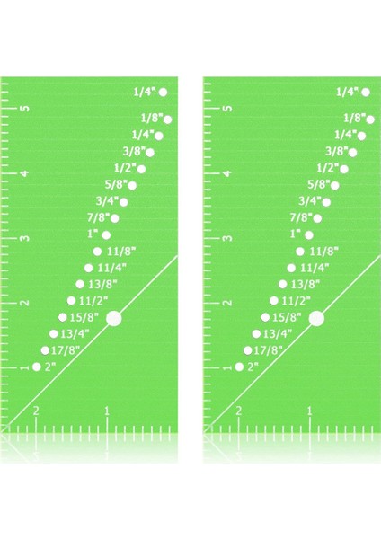 2 Adet Dikiş Ödeneği Cetvel Dikiş Cetveli Yeşil Dikiş Kılavuzu Cetvel Dikiş Ölçer 45 Derece Trim Hattı Ölçme Aracı (Yurt Dışından)