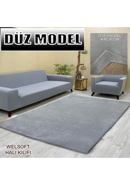 Düz Model Welsoft Lastikli Halı Örtüsü