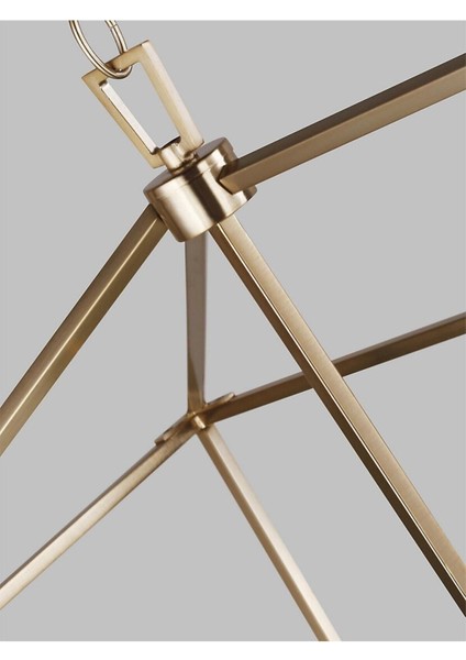 Dikdörtgen Sade Minimal Metal Avize