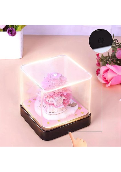 3D Sanat Takvimi Bloknot 2024, Kronometre Takvimi Sakura Ağacı Rip Kağıt Oyma Yapışkan Dıy Not Pembe (Yurt Dışından)