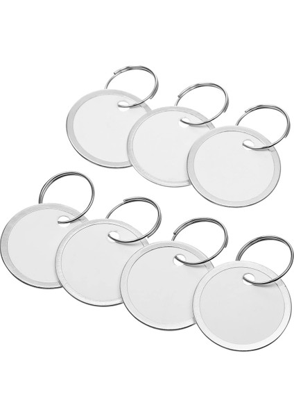 Metal Jant Etiketleri Anahtar Etiketleri Araba Anahtarları ve Kapı Anahtarları Için Metal Halkalı Yuvarlak Kağıt Etiketler (50 Adet) (Yurt Dışından)