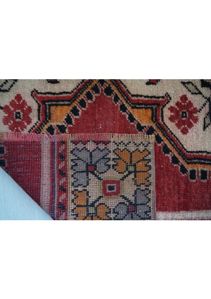 53X53 cm El Dokuma Küçük Boy Kapı Önü Kilim Harika Kondisyonlu Kilim