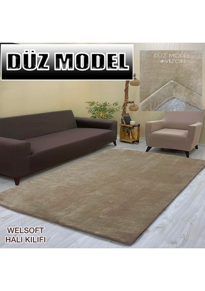 Düz Model Welsoft Lastikli Halı Örtüsü