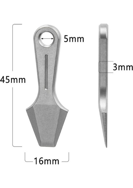 Titanyum Edc Gözetleme Çubuğu Mini Titanyum Alaşım Kazayağı Anahtarlık Kolye Kamp Aksesuarı (Yurt Dışından)