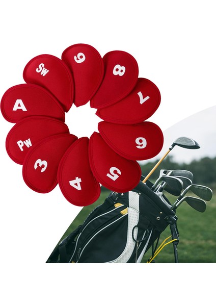Tanımlama Için Sayı Golf Için 10 Golf Kapakları Şırmızı (Yurt Dışından) indirimleri