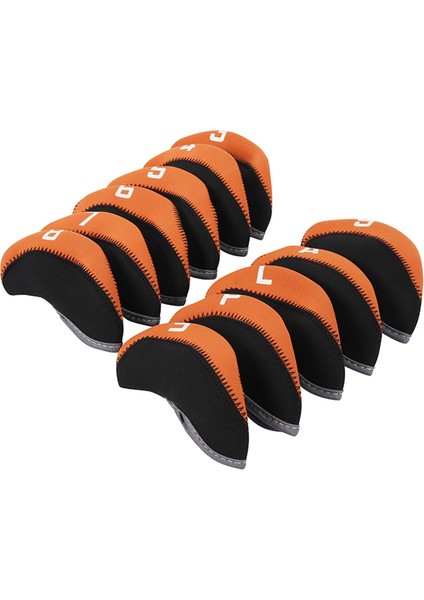 11 Parça Golf Ütüleri Numaralı Golf Kafa Kapakları, Golf Kulübü Baş Örtüsü Koruyucu Turuncu (Yurt Dışından) modelleri