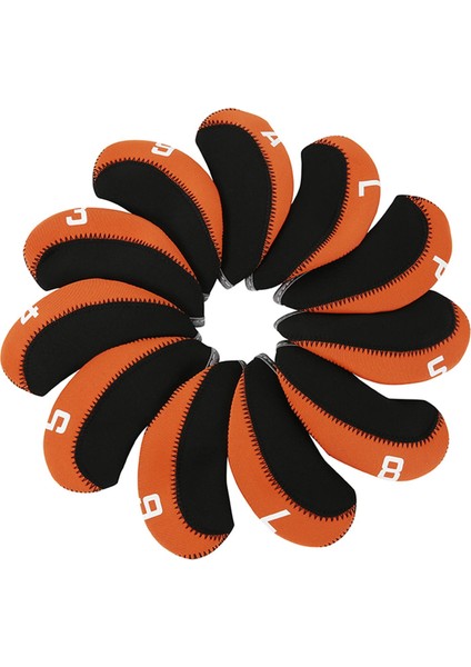 11 Parça Golf Ütüleri Numaralı Golf Kafa Kapakları, Golf Kulübü Baş Örtüsü Koruyucu Turuncu (Yurt Dışından) fırsatları