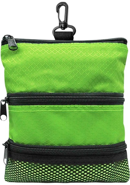 Taşınabilir Golf Topu Saklama Çantası Fermuarlı Kılıf Spor Çantası Organizatör Konteyner Yeşil (Yurt Dışından)