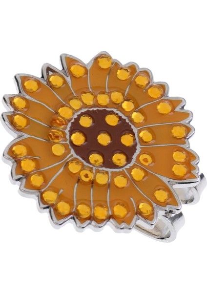 Golf Şapka Klip Dirkin Dekorasyon Klip Erkek Kadın Hediye Için Marker ile -, 30MM Sun Çiçek (Yurt Dışından)