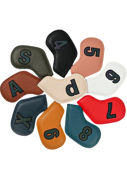 10 Adet Pu Golf Demir Başörtüsü Koruma Kılıfı Ekipman Aksesuarları Spor (Yurt Dışından)