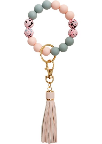 Bilek Anahtarlık Silikon Bileklik Araba Anahtarlık, Kadın Boncuklu Bileklik Anahtarlık Bileklik - D (Yurt Dışından)