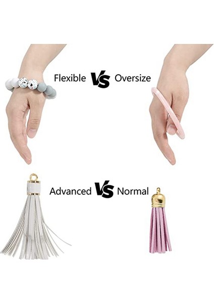 Bilek Anahtarlık Silikon Bileklik Araba Anahtarlık, Kadın Boncuklu Bileklik Anahtarlık Bileklik - D (Yurt Dışından) fırsatları