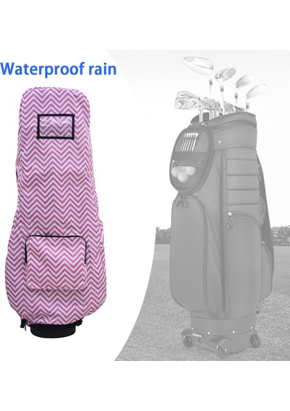Su Geçirmez Golf Çantası Yağmur Kılıfı Pelerin Yağmur Koruma Kapağı Club Yağmurluk Pembe (Yurt Dışından) fiyatları