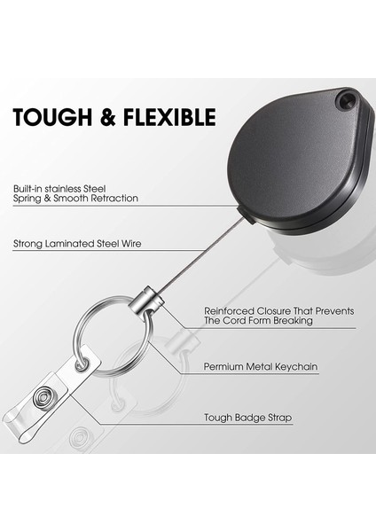 Küçük Ağır Hizmet Geri Çekilebilir Rozet Tutucular Makara, Isim Kartı Anahtarlık Için Kemer Klipsi Anahtarlık Ile Kimlik Rozeti Tutucular (Yurt Dışından) fırsatları