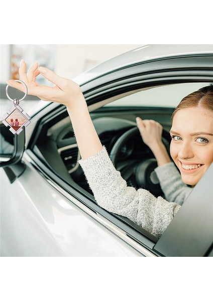 10 Adet Süblimasyon Boş Anahtarlık Metal Isı Transfer Anahtarlık Boş Tahta Anahtar Yüzükler Dıy Süblimasyon Için, 2 Şekil (Yurt Dışından) modelleri